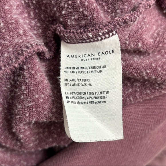 American Eagle Hooded Lightweight Sweatshirt Mauve Size Medium - Picture 9 of 9